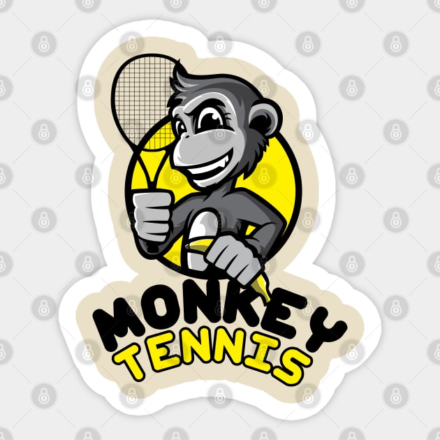 TV Series Idea - Monkey Tennis Sticker by Meta Cortex